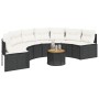 Sofá de jardín semicircular con mesa y cojines ratán PE negro by , Outdoor sofas - Ref: Foro24-3318530, Price: 385,76 €, Disc...