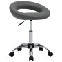 Grauer Arbeitsstuhl aus Kunstleder mit Rollen von vidaXL, Bürostühle - Ref: Foro24-323668, Preis: 74,45 €, Rabatt: %