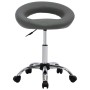 Grauer Arbeitsstuhl aus Kunstleder mit Rollen von vidaXL, Bürostühle - Ref: Foro24-323668, Preis: 74,45 €, Rabatt: %