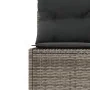 Sofá de jardín redondo con mesa y cojines ratán PE gris by , Outdoor sofas - Ref: Foro24-3318545, Price: 673,20 €, Discount: %