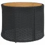Sofá de jardín redondo con mesa y cojines ratán PE negro by , Outdoor sofas - Ref: Foro24-3318539, Price: 678,68 €, Discount: %