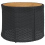 Sofá de jardín redondo con mesa y cojines ratán PE negro von , Outdoor-Sofas - Ref: Foro24-3318539, Preis: 562,76 €, Rabatt: %