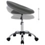 Grauer Arbeitsstuhl aus Kunstleder mit Rollen von vidaXL, Bürostühle - Ref: Foro24-323668, Preis: 74,45 €, Rabatt: %
