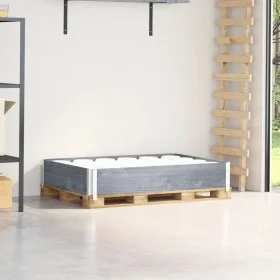 Collar de palet madera maciza de pino gris 120x80 cm by , Loading platforms and pallets - Ref: Foro24-4010273, Price: 43,79 €...