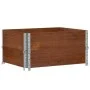 Collares de palets 2 uds madera maciza de pino marrón 80x60 cm by , Loading platforms and pallets - Ref: Foro24-4010271, Pric...