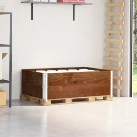 Collares de palets 2 uds madera maciza de pino marrón 120x80 cm by , Loading platforms and pallets - Ref: Foro24-4010278, Pri...