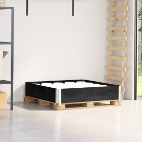 Massive Halskette aus schwarzer Kiefernpalettenholz 100x100 cm. von , Ladeplattformen und Paletten - Ref: Foro24-4010286, Pre...