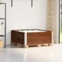 Collares de palets 2 uds madera maciza pino marrón 100x100 cm by , Loading platforms and pallets - Ref: Foro24-4010292, Price...