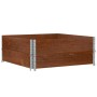 Collares de palets 2 uds madera maciza pino marrón 100x100 cm by , Loading platforms and pallets - Ref: Foro24-4010292, Price...