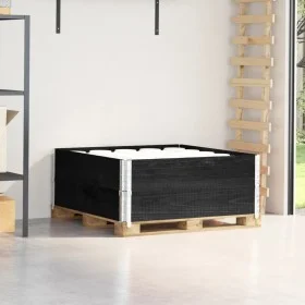 Collares de palets 2 uds madera maciza de pino negro 100x100 cm by , Loading platforms and pallets - Ref: Foro24-4010290, Pri...