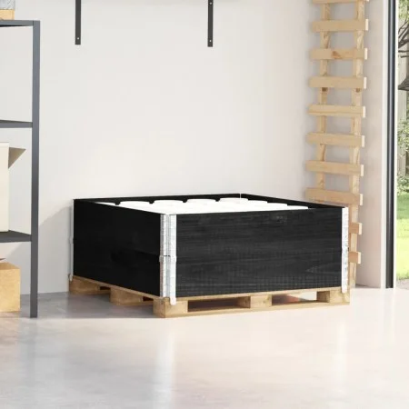 Collares de palets 2 uds madera maciza de pino negro 100x100 cm by , Loading platforms and pallets - Ref: Foro24-4010290, Pri...
