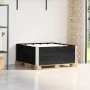Collares de palets 2 uds madera maciza de pino negro 100x100 cm by , Loading platforms and pallets - Ref: Foro24-4010290, Pri...