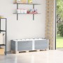 Collares de palets 2 uds madera maciza de pino gris 150x50 cm by , Loading platforms and pallets - Ref: Foro24-4010299, Price...