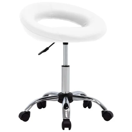 White synthetic leather work chair with wheels by vidaXL, Office chairs - Ref: Foro24-323663, Price: 64,93 €, Discount: %