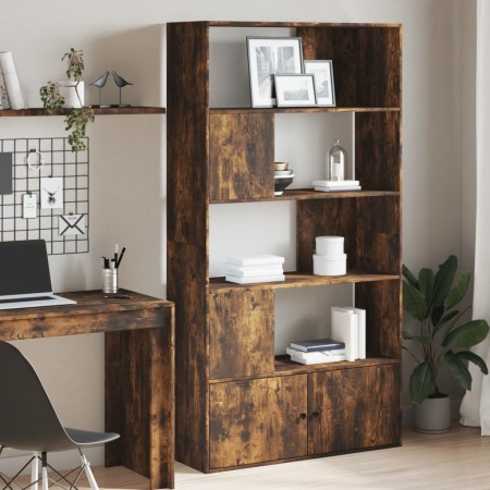 Estantería madera de ingeniería roble ahumado 100x36x189 cm by , Bookcases and shelves - Ref: Foro24-3295328, Price: 139,39 €...