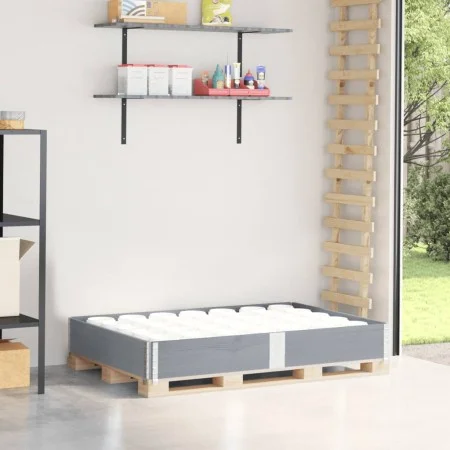 Collar de palet madera maciza de pino gris 150x100 cm by , Loading platforms and pallets - Ref: Foro24-4010303, Price: 57,97 ...