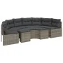 Sofá de jardín semicircular 2 piezas ratán sintético gris by , Outdoor sofas - Ref: Foro24-3262071, Price: 575,28 €, Discount: %