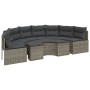 Sofá de jardín semicircular 2 piezas ratán sintético gris by , Outdoor sofas - Ref: Foro24-3262071, Price: 654,55 €, Discount: %
