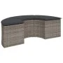 Sofá de jardín semicircular 2 piezas ratán sintético gris by , Outdoor sofas - Ref: Foro24-3262071, Price: 575,28 €, Discount: %