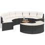 Halbrundes Gartensofa-Set, 3-teilig, aus schwarzem Kunststoff-Rattan. von , Outdoor-Sofas - Ref: Foro24-3262078, Preis: 502,2...