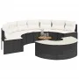 Set de sofá de jardín semicircular 3 pzas ratán sintético negro by , Outdoor sofas - Ref: Foro24-3262078, Price: 607,32 €, Di...