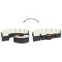 Halbrundes Gartensofa-Set, 3-teilig, aus schwarzem Kunststoff-Rattan. von , Outdoor-Sofas - Ref: Foro24-3262078, Preis: 502,2...
