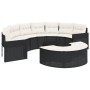 Set de sofá de jardín semicircular 3 pzas ratán sintético negro by , Outdoor sofas - Ref: Foro24-3262065, Price: 524,97 €, Di...