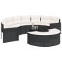 Set de sofá de jardín semicircular 3 pzas ratán sintético negro by , Outdoor sofas - Ref: Foro24-3262065, Price: 524,97 €, Di...