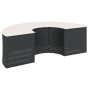 Set de sofá de jardín semicircular 3 pzas ratán sintético negro by , Outdoor sofas - Ref: Foro24-3262065, Price: 524,97 €, Di...