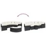 Halbrundes Gartensofa-Set, 3-teilig, aus schwarzem Kunststoff-Rattan. von , Outdoor-Sofas - Ref: Foro24-3262065, Preis: 621,5...