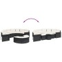 Set de sofá de jardín semicircular 3 pzas ratán sintético negro by , Outdoor sofas - Ref: Foro24-3262065, Price: 524,97 €, Di...