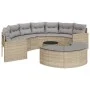 Set de sofá de jardín semicircular 3 pzas ratán sintético beige by , Outdoor sofas - Ref: Foro24-3262067, Price: 676,14 €, Di...