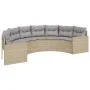 Set de sofá de jardín semicircular 3 pzas ratán sintético beige by , Outdoor sofas - Ref: Foro24-3262067, Price: 676,14 €, Di...