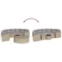 Set de sofá de jardín semicircular 3 pzas ratán sintético beige by , Outdoor sofas - Ref: Foro24-3262067, Price: 676,14 €, Di...