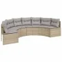 Sofá de jardín semicircular con cojines ratán sintético beige by , Outdoor sofas - Ref: Foro24-3318524, Price: 432,56 €, Disc...