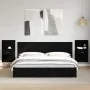 Wand-Nachttische mit LED-Lichtern, 2 Stück, Schwarz. von , Nachttische - Ref: Foro24-848160, Preis: 131,19 €, Rabatt: %