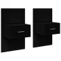 Mesitas de noche de pared con luces LED 2 unidades negro by , Nightstands - Ref: Foro24-848160, Price: 128,74 €, Discount: %