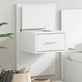 Mesita de noche de pared con luces LED blanco by , Nightstands - Ref: Foro24-848157, Price: 64,70 €, Discount: %