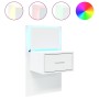 Wand-Nachttisch mit weißen LED-Lichtern von , Nachttische - Ref: Foro24-848157, Preis: 65,80 €, Rabatt: %