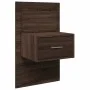Mesita de noche de pared con luces LED roble marrón by , Nightstands - Ref: Foro24-848169, Price: 59,54 €, Discount: %