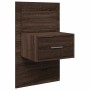 Mesita de noche de pared con luces LED roble marrón by , Nightstands - Ref: Foro24-848169, Price: 60,51 €, Discount: %
