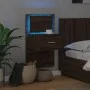Mesita de noche de pared con luces LED roble marrón by , Nightstands - Ref: Foro24-848169, Price: 59,54 €, Discount: %