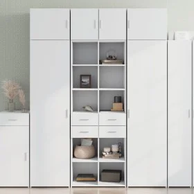 Aparador alto madera de ingeniería blanco 70x42,5x185 cm by , Sideboards - Ref: Foro24-3281462, Price: 158,16 €, Discount: %