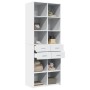 Aparador alto madera de ingeniería blanco 70x42,5x185 cm by , Sideboards - Ref: Foro24-3281462, Price: 160,19 €, Discount: %