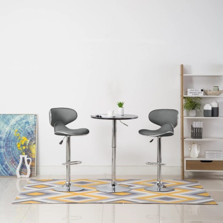 323648 Barhocker 2 Stk. Graues Kunstleder von vidaXL, Küchenhocker - Ref: Foro24-323648, Preis: 139,44 €, Rabatt: %