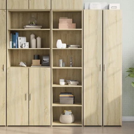 Aparador alto madera de ingeniería roble Sonoma 50x41x185 cm de , Aparadores - Ref: Foro24-3281682, Precio: 99,56 €, Descuent...