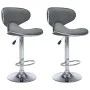 323648 Bar Stools 2 pcs Grey Faux Leather de vidaXL, Taburetes de cocina - Ref: Foro24-323648, Precio: 137,93 €, Descuento: %