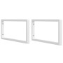 Soportes estante de lavabo 2uds tejado rectangular acero blanco by , Supports and crossbars - Ref: Foro24-4007268, Price: 40,...