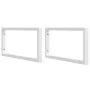 Soportes estante de lavabo 2uds tejado rectangular acero blanco by , Supports and crossbars - Ref: Foro24-4007268, Price: 39,...