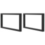 Soportes estante de lavabo 2 uds rectangular acero negro by , Supports and crossbars - Ref: Foro24-4007275, Price: 42,74 €, D...